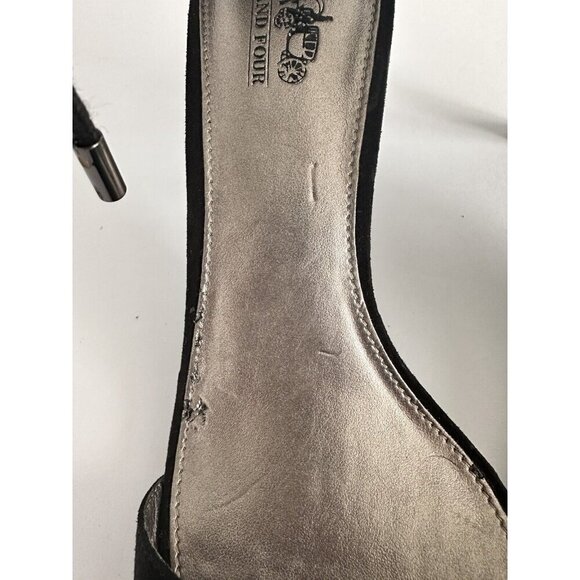 Coach and Four Women's Strappy Heel Ankle Sandals 7.5 Zip/Drawstrings Closure - Picture 7 of 16